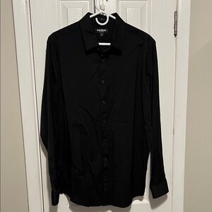 Express Men's Classic Performance Black Dress Shirt